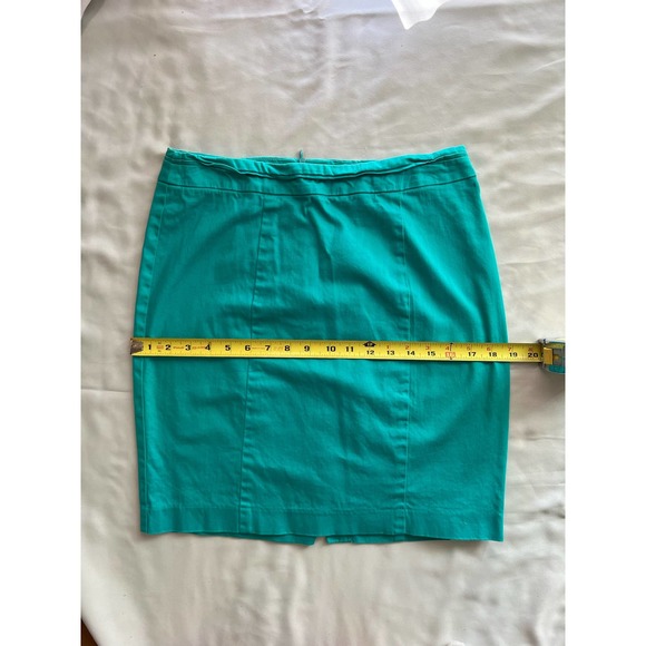 Valerie Bertinelli Business Casual Turquoise Stretch Pencil Skirt Size 6/28 - Picture 4 of 8